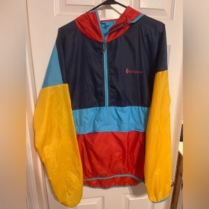 Cotopaxi Women’s XL Half-Zip Blue/Red/Yellow Windbreaker